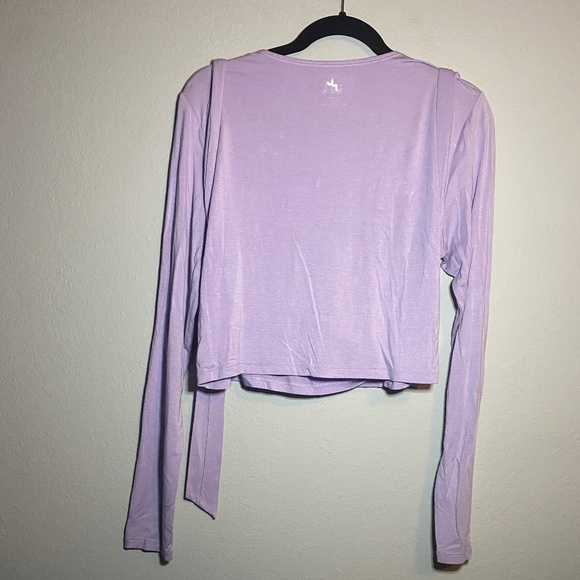 JoyLab Purple Long Sleeve Crop - Picture 2 of 2